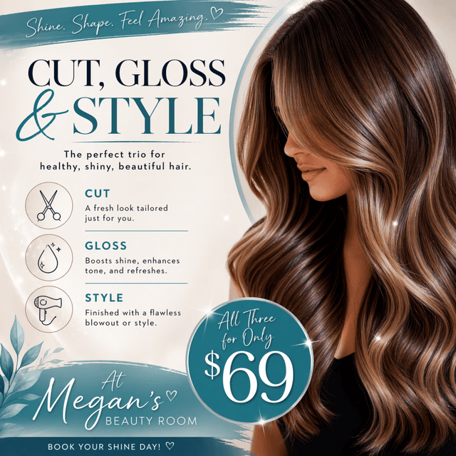 Cut, Gloss & Style at Megan's Beauty Room in Rifle, CO